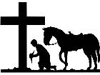  Cowboy Praying Decal