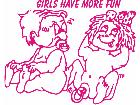  Girls Have More Fun Decal