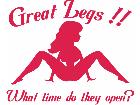  Great Legs Open Decal
