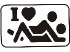  I Love Sex Sign Decal