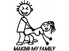 Maiking Stick Family Decal