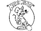  Mouse Here Kitty Oval Decal