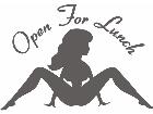  Open For Lunch Decal