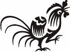  Rooster Tribalized 1 7 5 Decal