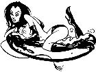  Sexy Hotdog Girl Decal