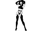  Sexy Lady Arms Up Decal