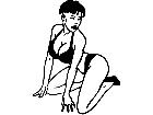  Sexy Lady Floor Tease Decal