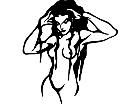  Sexy Lady Hair Hide Decal