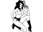  Sexy Lady Pistol Decal