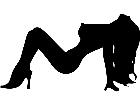  Sexy Lady Silhouette Laidout Decal