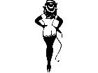  Sexy Naked Lady Whip Decal