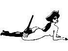  Sexy Pirate Stick Leg Decal