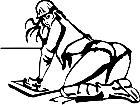  Sexy Tile Worker Girl Decal