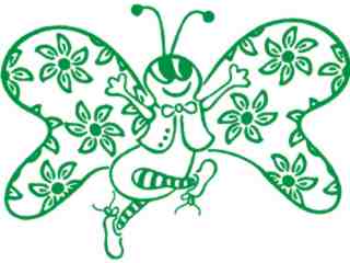  Butterfly Happy Decal Proportional