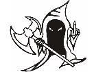  Grim Reaper Shooting Finger Decal