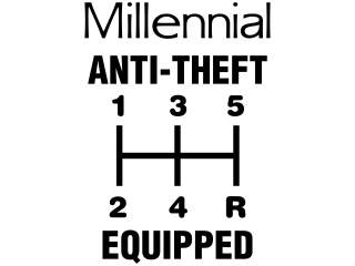  Millennial Anti Theft Security Decal Proportional