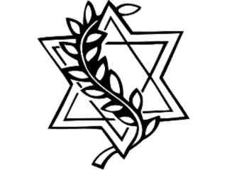  Religion_ Star Of David_ 1 8 4_ V A 1 Decal Proportional
