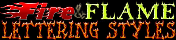 Hot Flames Fire Lettering