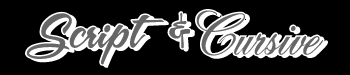 Script and Cursive decal Fonts