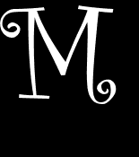 Monogram Decal Letter "M"