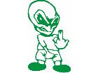  Alien Flickin Bird Decal