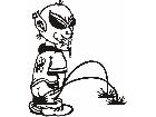  Alien Pisser Too Cool Decal