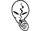  Alien Smoking Joint Decal