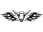  Animal Flames Bull 0 9 8b A F 1 Decal