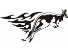  Animal Flames Kangaroo 0 4 4b A F 1 Decal
