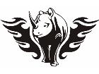 Animal Flames Rhino 0 4 7b A F 1 Decal
