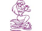  Ariel Mermaid Flounder Decal