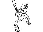  Baseball Young Girl M B 1 Decal