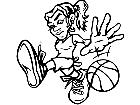  Basketball Girl Dribbler M B 1 Decal