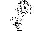  Basketball Girl Run M B 1 Decal