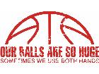  Basketball Huge Balls Decal