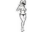  Bikini Girl Beach Decal