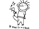  Bonerman Be Happy Decal