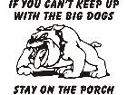  Bulldog Stay On Porch Decal