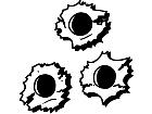  Bullet Holes Decal