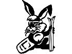  Bunny Skiier Decal