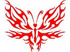  Butterfly Flame Decal