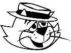  Cat Cartoonwith Hat Decal