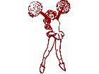  Cheerleader Poms Up Decal
