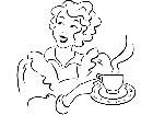  Coffee Cup And Lady 1 6 5 V A 1 Decal