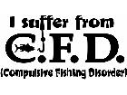  Compulsive Fishing Decal