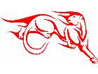  Cougars Flaming Left Decal