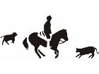  Cowboy Dogs Help C U 1 Decal