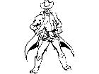  Cowboy Gun Fight M B 1 Decal