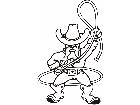 Cowboy Lasso M B 1 Decal