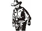  Cowboy Looking C U 1 Decal